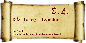 Délczeg Lizander névjegykártya